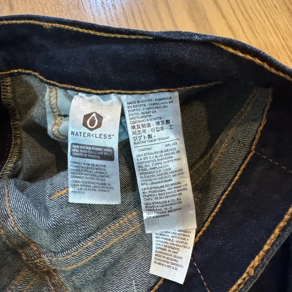 Levi's 511 Blue Straight Jeans Classic Denim - 28x30 - Picture 4 of 5